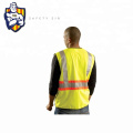 CE EN 20471 fluorescent yellow reflective safety vest, 100% polyester 120G knitted